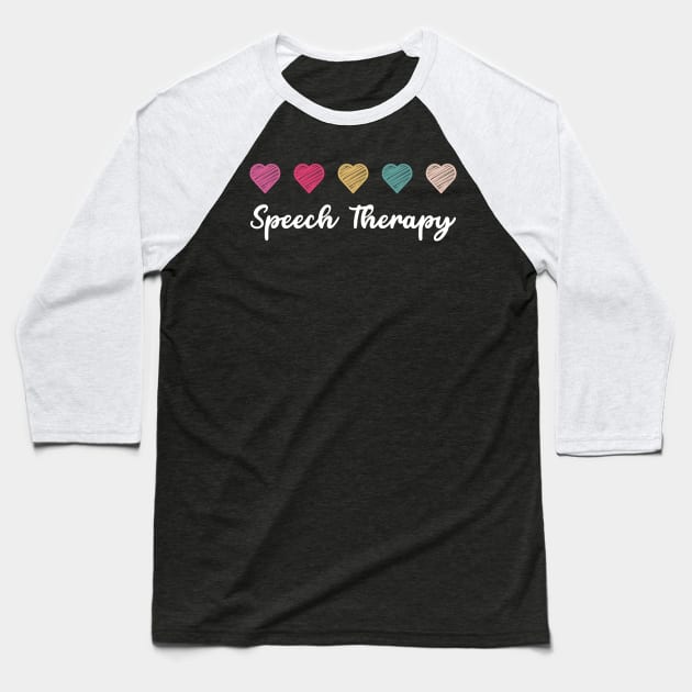 Speech Therapy - Language Learning Baseball T-Shirt by TeeTypo